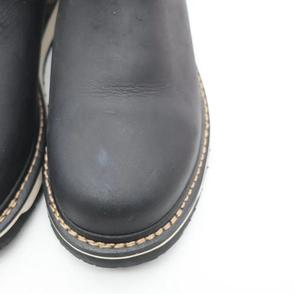 Georgia Boots Romeo Wedge Men's 7.5 W Boots 18 Black Leather Pull On ASTM F2892-